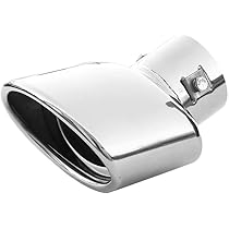 Embout D'échappement Universel Acier Inoxydable - Jusqu'à 53mm - Design Chromé - Compatible Plupart Véhicules