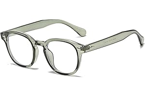 LHSDMOAT Occhiali Anti Luce Blu Uomo e Donna - Modello Rotondo Stile Depp con Filtro Protezione 100% - Ideali per Computer, Gaming e Lavoro al PC - Blocco Luce Blu