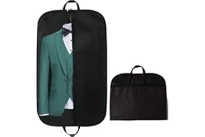 STEVOY 40" Suit Carrier Bag, Clothes Covers with Handles for Travel, Foldover Breathable Garment Bag with Handles and Gusset, 60cm*100cm