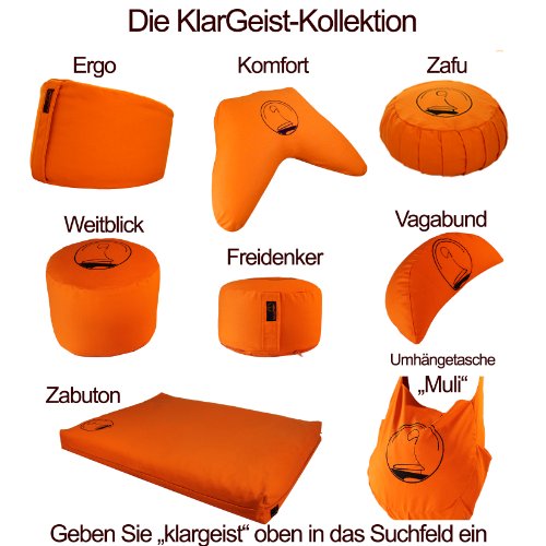 KlarGeist Meditationskissen Yogakissen Zafu, für Anfänger Ungelenkige & Profis - 7