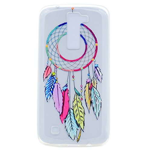 Funda para LG K8 XiDe Carcasa Ultra Delgado Ligero Funda Flexible Suave de Silicona TPU Carcasa Transparente Claro Funda Anti Rasgu  os Antichoque Carcasa Antideslizante Antipolvo Patr  n de Dise  o   nico para LG K8 - Atrapasue  os