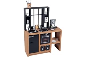 Smoby - Cuisine Loft - Jouet d'Imitation pour Enfant - Look Industriel - 32 Accessoires - A Partir de 3 Ans - Fabrication Française
