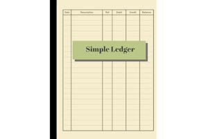 Simple Ledger: Cash Book Accounts Bookkeeping Journal for Small Business | 120 pages, 8.5 x 11 | Log & Track & Record Debits & Credits