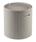Keter Knit Cool Stool Outdoor Cool Bar Ice Cooler Garden Furniture - Brown Dune (Garden &amp; Outdoors)