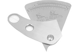 Candeon Schweißlehre Schweißnahtleere, 0-20mm Fächerförmig Schweißlehre Gage Edelstahl Weld Gauge Schweißtest Ulnare Inspektion Mit Normskala Zum Messen Der Winkelbreite Und Höhe Der Schweißkehle