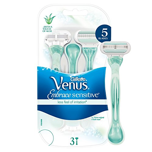 Gillette Venus Embrace Sensitive Women's Disposable Razors with 3 Blades - Image 3