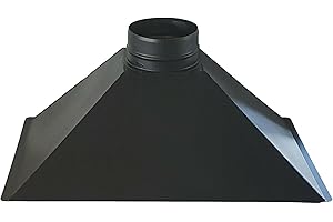 HOMRY Barbecue Hood Fireplace Wood Smoke L 125 x D 63 x H 40 cm Outlet Diameter 25 cm