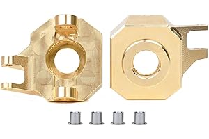 INJORA RC Nudillos de dirección de latón 2pcs RC Contrapeso RC Nudillo de Rueda para 1:10 RC Oruga Axial SCX10 II 90046