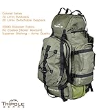 Tripole Colonel Metal Frame 80L Rucksack with Detachable Bag &amp; Rain Cover for Trekking &amp; Travelling | Men &amp; Women | 3 Year Warranty (Army Green, 80) Amazon Deal