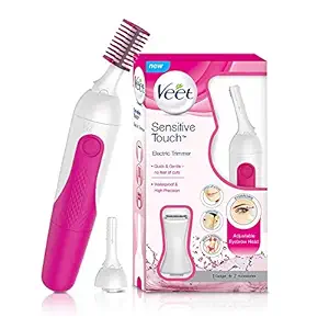 Veet Sensitive Touch Expert Trimmer for Face, Underarms and Bikini line ? Battery & Carry Pouch included