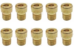R2DIGITAL Aglow.it Set 10 PEZZI GIGLER 6 mm, GETTO DI MASSIMO M5 CICLER per CARBURATORE WEBER, DELL'ORTO, POLINI, SOLEX CARBURAZIONE AUTO MOTO Adatto ad Auto D'epoca 500 F L R 126 112 600 Panda Mini Moto