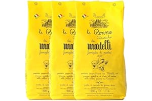 "PENNE CLASSICHE" PASTA von Martelli 3er Pack (3 x 500g) Handgemacht - Gourmet Pasta aus Toskana - Italienische Spezialitäten (Nudeln)
