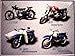 Produktbild MZ ES 150 / 250 mit Seitenwagen ETS Trophy Sport und RT 125 Motorrad DDR Blechschild 30 x 40 cm