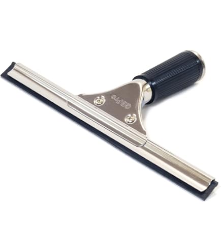Ettore Dual Leather Squeegee Holster - Medium, Black - Professional Window Cleaner Tool