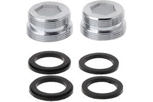 zhiwenCZW 2 Pezzi trasferimento Adattatore Rubinetto Doppio Filo M22 Interno M24 connettore metrico Esterno Solido depuratore d'Acqua Cucina Bagno Rubinetto Parti Accessori