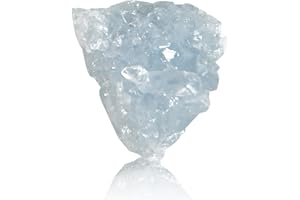 Soulnioi Natural Raw Blue Celestite Mineral Irregular Healing Crystal Cluster for Meditation Therapy Home Room Decoration
