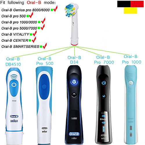 EB25 Floss Action Aufsteckbürsten für elektrischen Oral-B Zahnbürsten,Ersatz für Oral-B Tiefenreinigung Aufsteckbürsten,Voll kompatibel mit Oral-B Vitality,Professional Care und anderen Elektrischen Zahnbürsten,4er pack,Ersatzzahnbürsten von ITECHNIK - 2