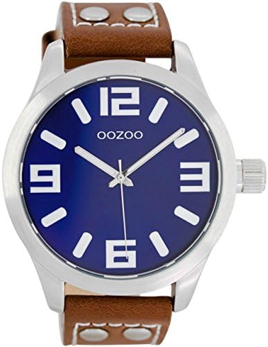 Oozoo XL Watch Blue/Brown C1065