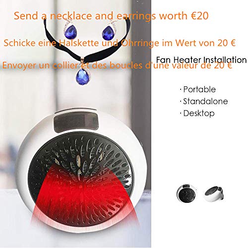 Termoventiladores,Calefactores Cerámicos, para El Hogar/La Oficina (Blanco)