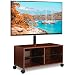 Produktbild RFIVER Universal Mobil TV Ständer Fernsehschrank Fernsehtisch mit Rollen höhenverstellbar schwenkbar in Nussbaum für 32 bis 55 Zoll TV TW5004