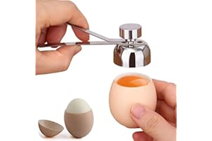 PUBIAO Coupe-œuf en acier inoxydable pour œufs durs ou crus