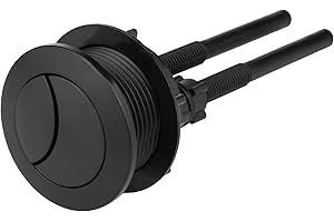 Botón de repuesto para inodoro negro, mejora tu baño con el botón de descarga de inodoro negro elegante y duradero de 38 mm de Ancable