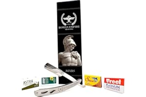 Razor Blades Club Maszynka do golenia Mars Roman Empire Shaving | Profesjonalna maszynka do golenia dla mężczyzn, do brody, wąsów i konturów z zestawem 20 ostrzy (Astra-Derby-Shark-Voskhod)