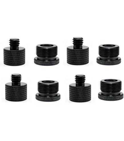 Oewnvmd Set 8 Adattatori Per Microfono E Stativo – Filettature 5/8, 3/8 E 1/4, In Metallo
