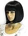 Kalyss Women's Bob Short wig Black Color Heat Resist Cospaly party Hair Wig