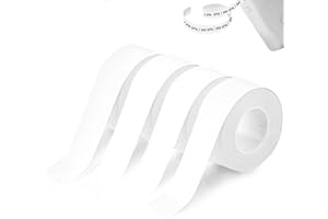 SVALOR Taśma do etykiet, drukarek etykiet, 4 rolki, samoprzylepna, wodoszczelna, do drukowania kodu kreskowego, imienia, daty, ceny itp., do domu, biura, szkoły – 15 mm x 4 m
