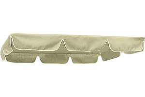 LIOAEUST Ersatzbezug für Hollywoodschaukel, 2- oder 3-Sitzer-Gartenschaukel-Abdeckung (164 x 114 x 15 cm für 2 Personen)