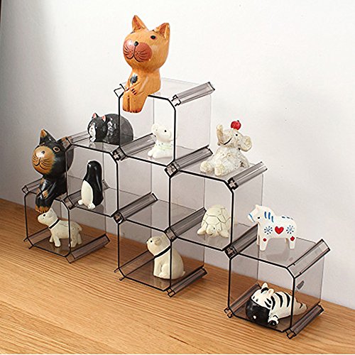 Warrah Verstellbarer Set von 6 Boxen Organizer Schubladen Trennwand für Kleidung Socken BHS und mehr. Schwarz - 5