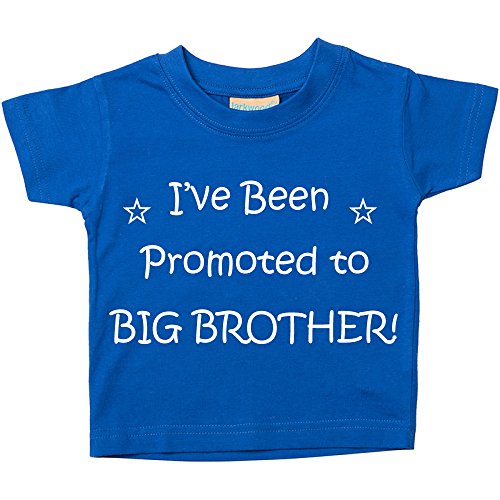 I've Been Promoted to Big Brother Blue Tshirt Baby Toddler Kids Available in Sizes 0-6 Months to 5-6 Years New Baby Brother Gift