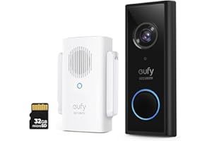 eufy Security Video Doorbell Wireless S220 2K (Battery-Powered) with Chime, No Monthly Fee, On-Device AI for Human Detection, 32GB Local Storage, Simple Self-Installation, 2-Way Audio Doorbell Camera