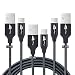Produktbild Royal Flag USB C Kabel 3 Stk. 2m*1 + 1.2m*1 + 0,3m*1 Ladekabel mit Nylongeflecht Passend für Type C Geräte inklusive MacBook, Nokia Lumia 950, Samsung A3 2017, Nexus 5/6P usw. Schwarz