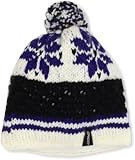 Spyder Women's Icicle Hand Knit Hat, Blue My mind/White/Black, One Size