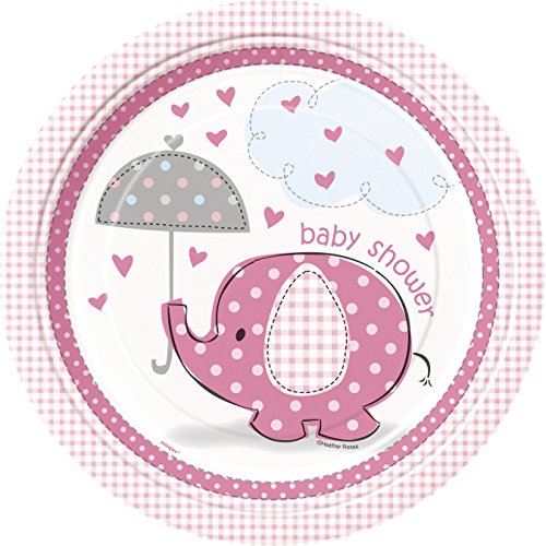 48-teiliges Party Set Baby Elefant rosa – Babyparty – Teller, Becher, Servietten für 16 Personen - 2