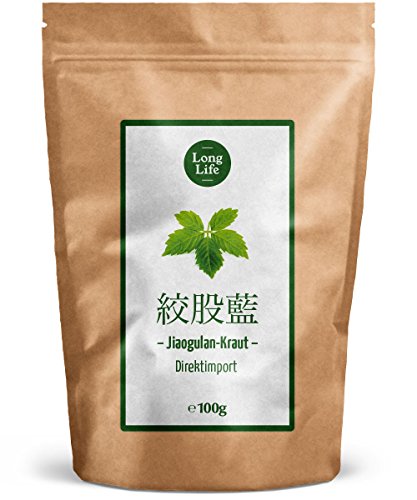 Jiaogulan (Unsterblichkeitskraut, 100g) - von Long Life © | 100% natürlich und rein | Botanisch - Gynostemma Pentaphyllum | Kraut der Unsterblichkeit