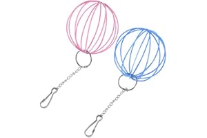 Qiwenr 2 Piezas Pelota de Hierba para Mascotas,Juguetes de Estante de Bola Dispensador de Comida de Conejo Juguete para Animales Pequeños,para Conejo De Indias De La Hámster Suministros