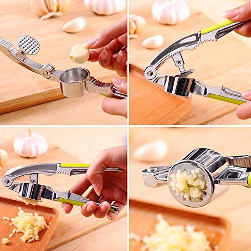 Skitic Knoblauchpresse Ingwerpresse Garlic Press Knoblauch Crusher Squeezer und Walnuss Cracker Küchenhelfer Küchenutensil Küchenwerkzeug Küche Werkzeuge - 3