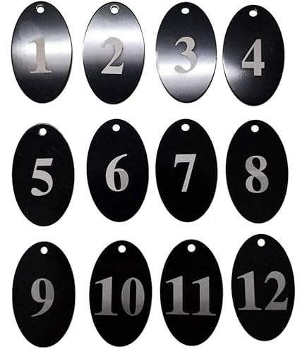 Targhette Portachiavi Numerate 1-50 - In Plastica ABS, Leggere E Utili - Foto 4