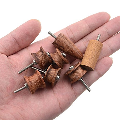 Hrph 7PCS New Leder Burnisher Slicker Holzkante Craft-Werkzeug-Satz Ebony Multi-size Kit Pointe - 3