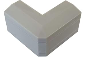 netproshop 1 Stück Verbinder für Kabelkanal Auswahl Farbe und Typ, Farbe Kabelkanal:Grau, Größe Kabelkanal Verbinder:8x9mm-Aussenecke