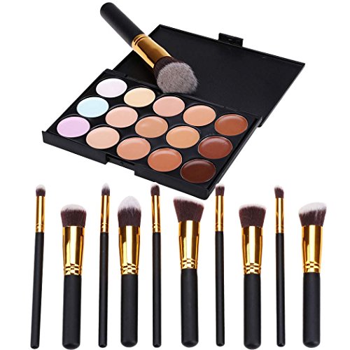 15 Color Concealer Palette Makeup Kit Cosmetics Brush Tool Set