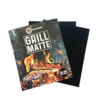 Premium Bbq Grillmatten 2er Set 40x33 Cm Antihaft Wiederverwendbar Hitzebestndig Bis 500f Zuschneidbar Splmaschinenfest Perfekt Fr Kohle Gas Und Elektro Grills Backofen