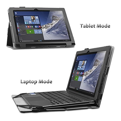 Lenovo Miix 310 Hülle Case, Infiland Slim Fit Folio PU-lederne dünne Kunstleder Schutzhülle Cover Tasche für Lenovo Miix 310 25,65 cm (10,1 Zoll HD) x5-Z8350 Tablet PC(mit Auto Schlaf / Wach Funktion, Tablet und Tastatur sind nicht entgehaltet)(Große Augen) - 3