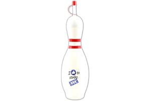 BOWLING-EXCLUSIVE Bowling Pin Trinkflasche Happy Birthday, I Love Bowling, I Like to Strike