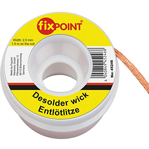 Entlötlitze 2,0 mm breit ; 1,5 Meter Rolle; hohe Saugfähigkeit
