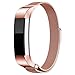 Produktbild Fitbit Alta Band Ersatz, Kiss Me vollständig Magnetverschluss Verschluss Mesh Schlaufe Edelstahl Milanaise Ersatz Zubehör Armband Strap für Fitbit Alta Fitness Tracker rose gold