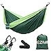 Produktbild EZfull Hängematte, Outdoor Ultraleicht Reise-Hammock Nylon Fallschirm-Seide 300kg Traglast Set Befestigung(270mm*140mm) - 2 Karabiner 2 Seile - Reise, Camping, Garten, Trekking, Travel-Hammock